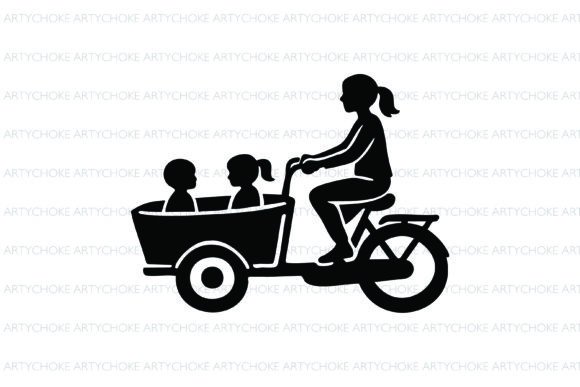 Bakfiets Mom and Kids SVG: A Designer's Review