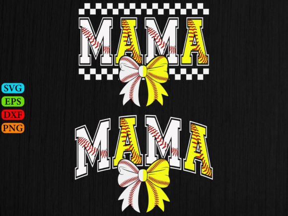 Baseball Softball Mama SVG: Graphics for T-Shirt Designs