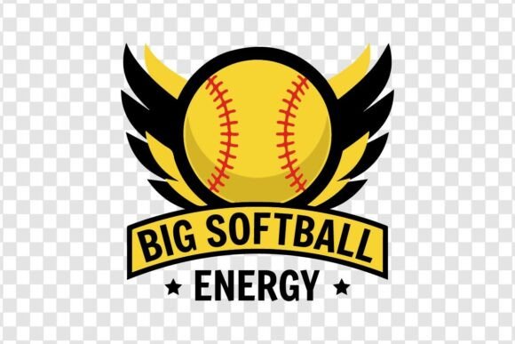 Big Softball Energy Mom: Graphics for T-Shirt Designs