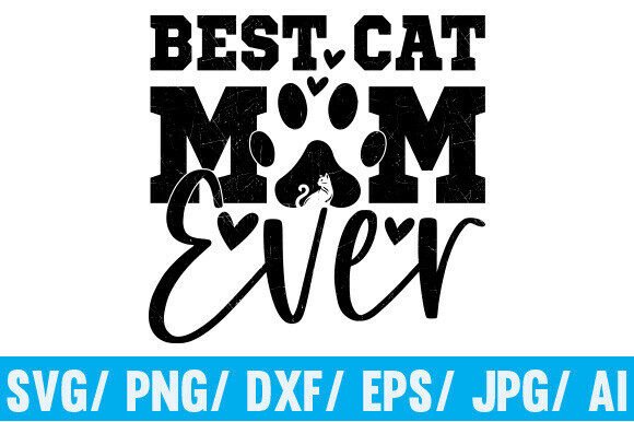 Cat Mom SVG for Graphics and T-Shirt Designs