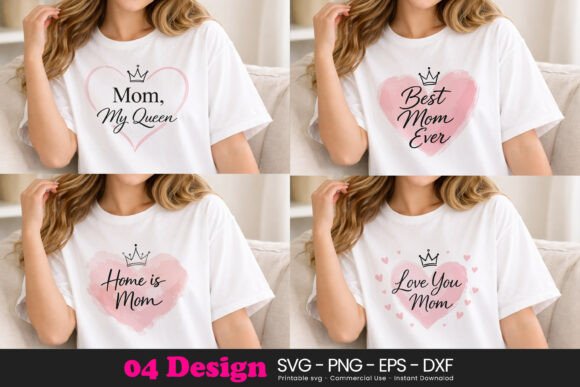 Cute Mom Heart Quotes: Graphics & Illustrations