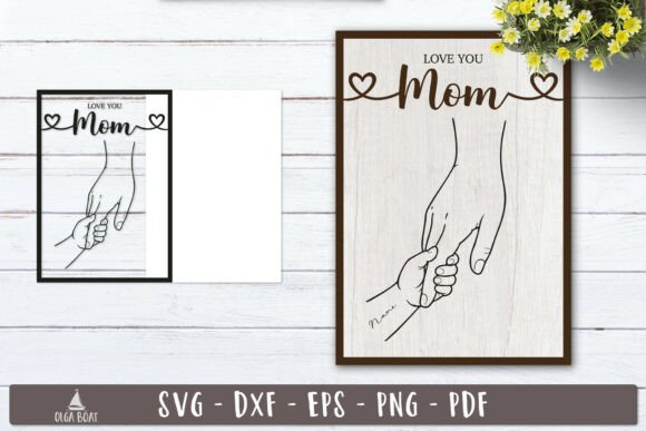Love You Mom SVG: Graphics for Laser Engraving