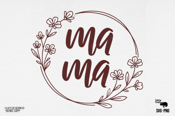 Mama Mom Mother Wreath: Graphics & Illustrations