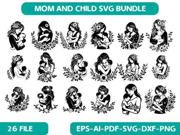 Mom and Child Svg: Graphics & Illustrations Review