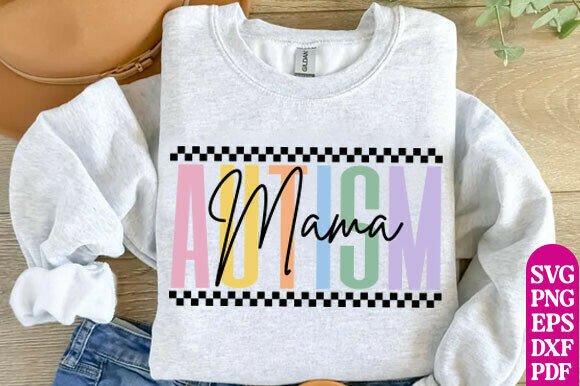 Pastel Autism Mama SVG: Graphics for T-Shirt Designs