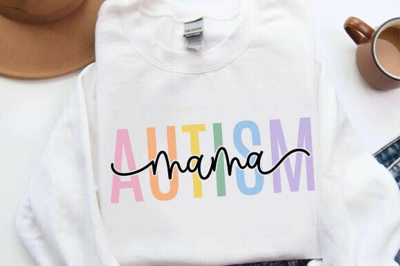 Pastel Autism Mama SVG: Graphics for T-Shirt Designs