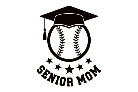 Senior Mom Baseball Graduation SVG: Graphics for T-Shirt Designs